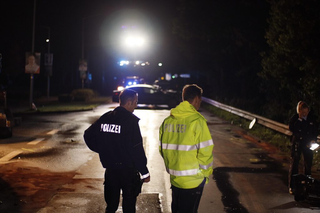 police, accident, night, serious accident